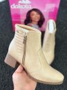 bota dakota de cano curto bege