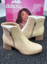 bota dakota de cano curto bege