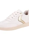 tênis feminino casual beira rio 4313103 branco/dourado