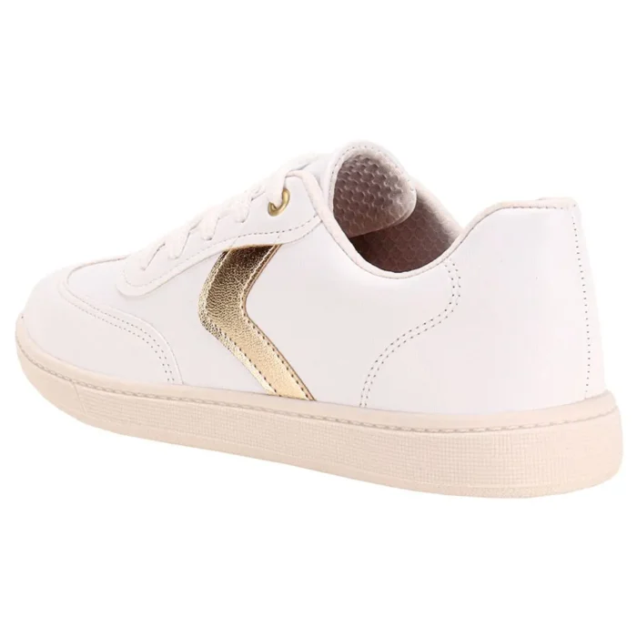tênis feminino casual beira rio 4313103 branco/dourado tênis feminino casual beira rio 4313103 branco/dourado