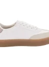 tênis vizzano casual flatform com cadarço feminino branco/nude