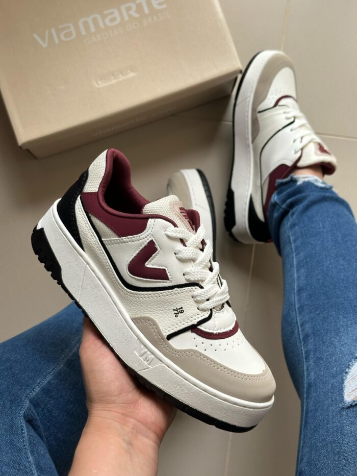 tênis casual bordo branco cinza preto tênis casual bordo branco cinza preto