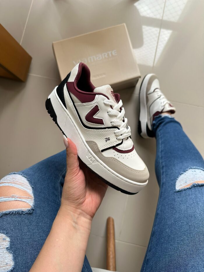 tênis casual bordo branco cinza preto tênis casual bordo branco cinza preto