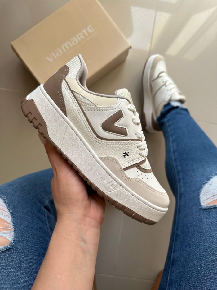 tênis casual bege branco marrom claro off white tênis casual bege branco marrom claro off white