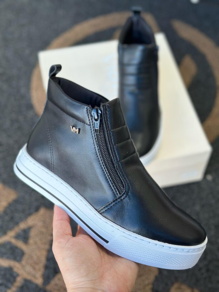 tênis cano alto preto via marte