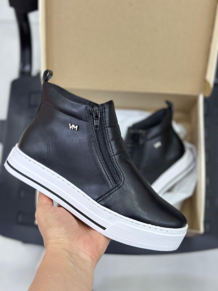 tênis cano alto preto via marte tênis cano alto preto via marte