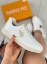 tênis feminino casual beira rio 4313103 branco/dourado