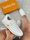 tênis feminino casual beira rio 4313103 branco/dourado