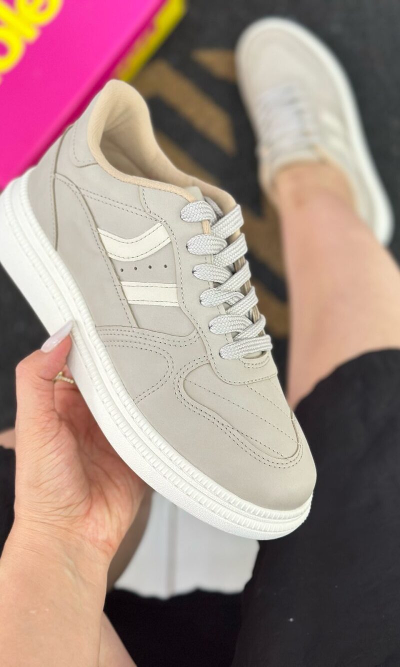 tenis feminino casual moleca 5816201 cinza