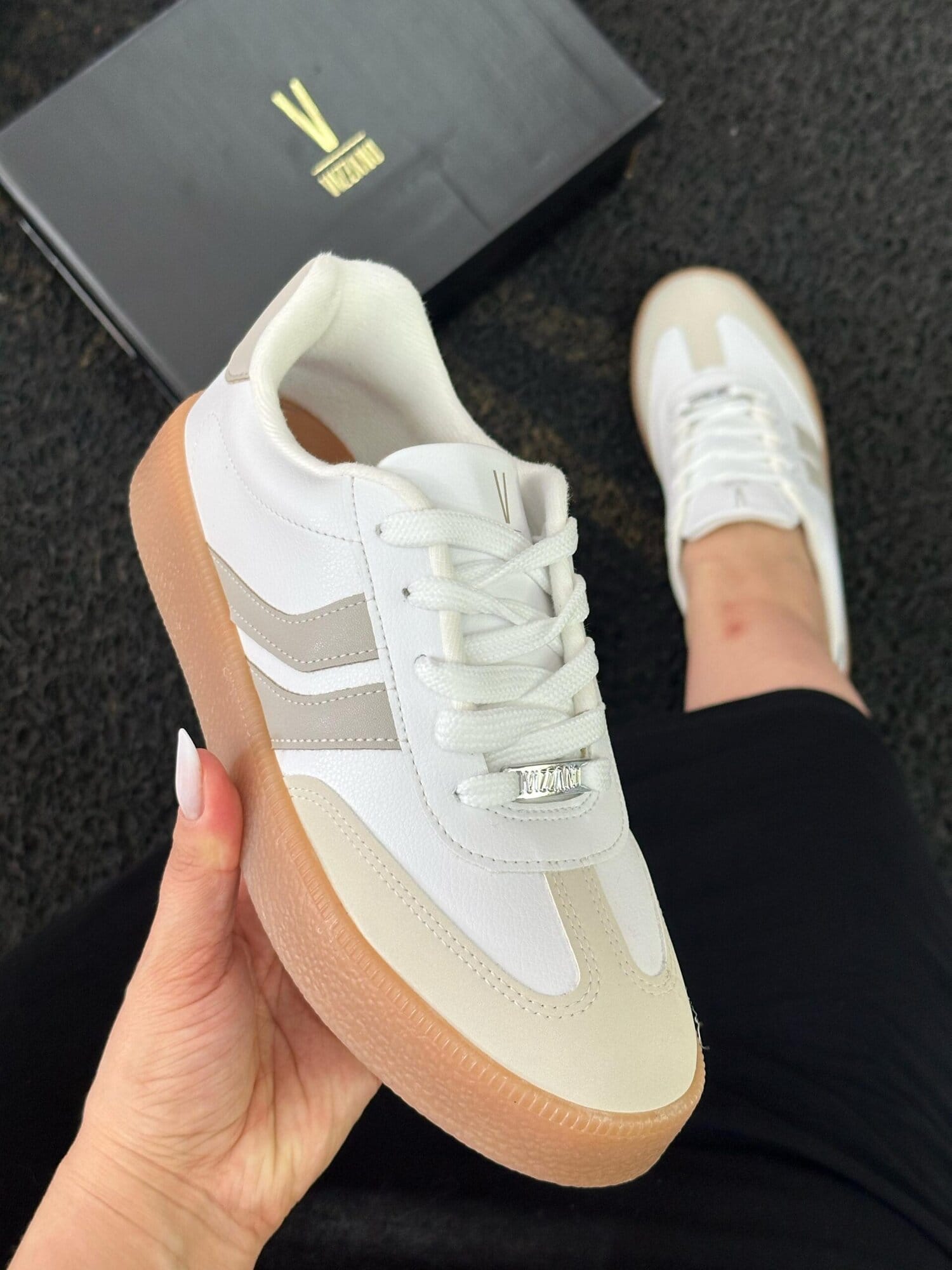 Shoe TÃªnis Flatform Vizzano Detalhes Branco TÃªnis Vizzano