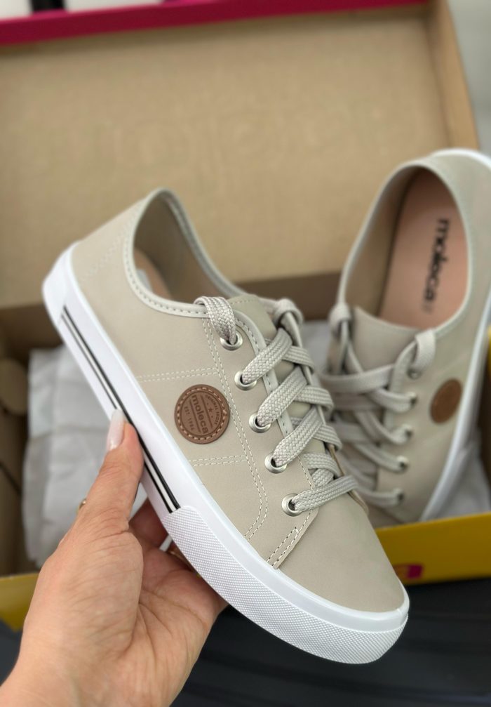 tênis feminino moleca em nobuck bege tênis feminino moleca em nobuck bege