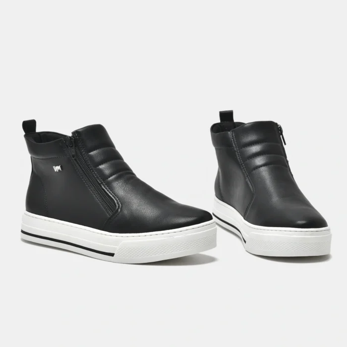 tênis cano alto preto via marte tênis cano alto preto via marte