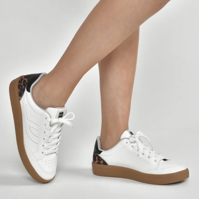 tênis casual branco marrom claro preto tênis casual branco marrom claro preto