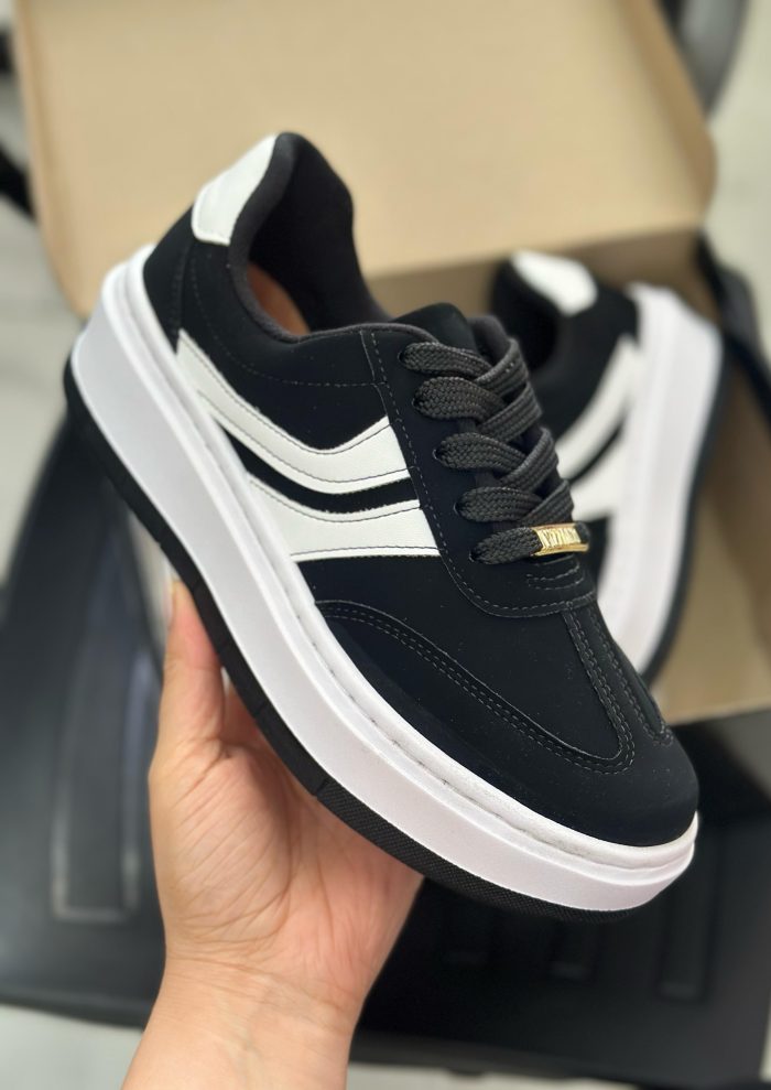 tênis flatform vizzano feminino preto