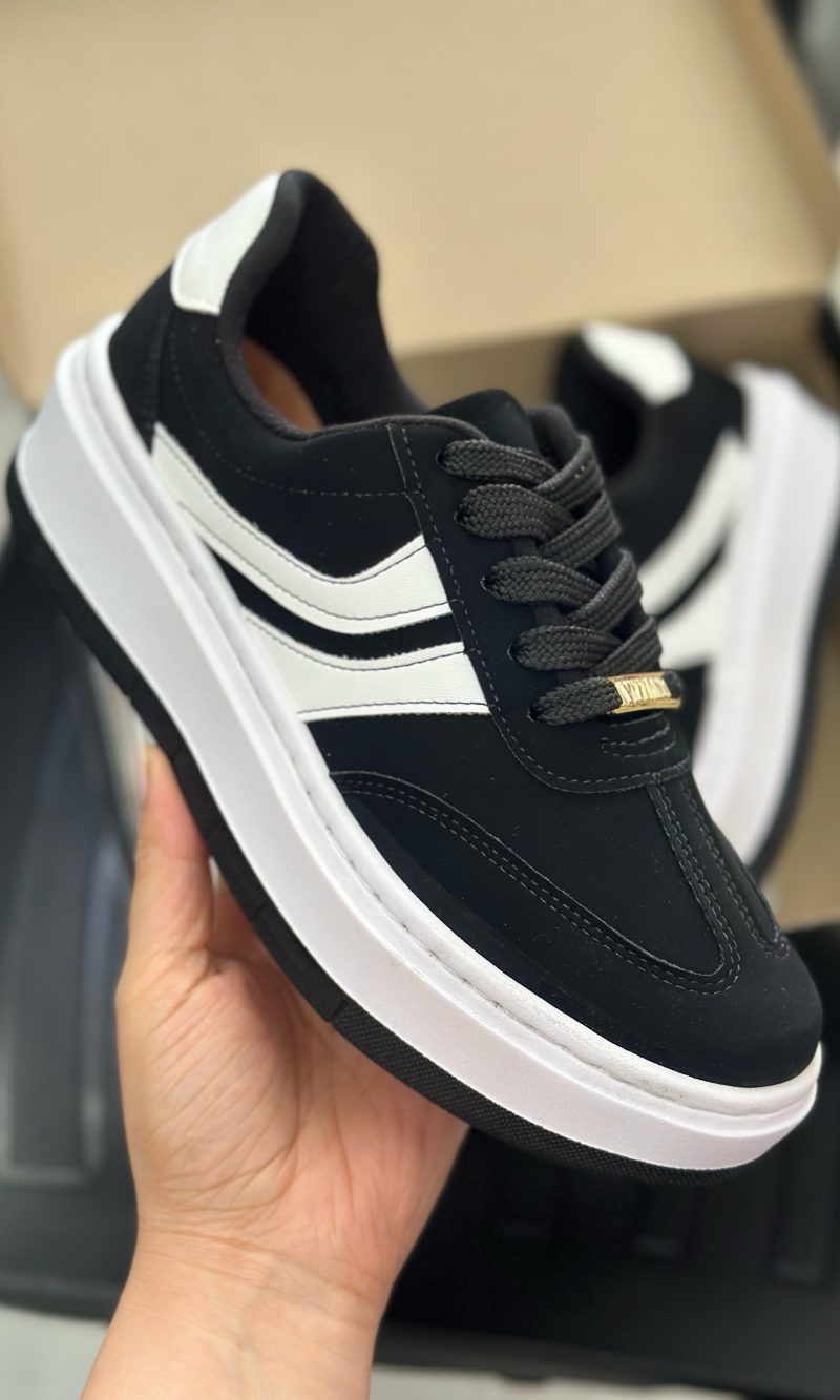 tênis flatform vizzano feminino preto