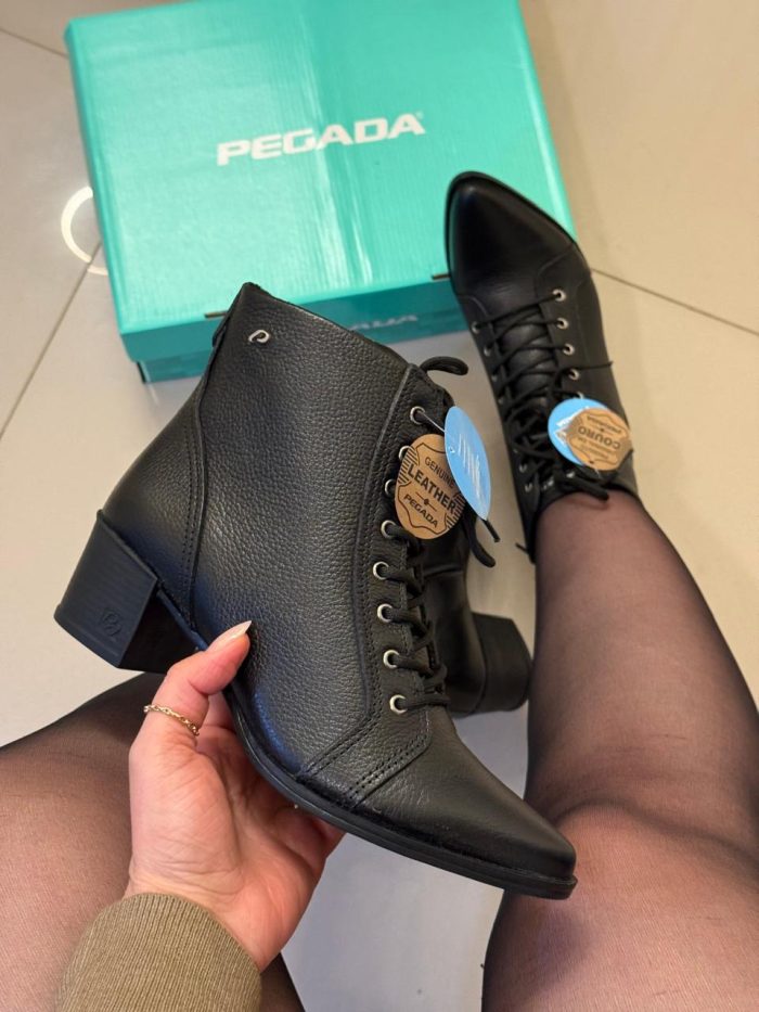 bota pegada verona bico fino couro 280503 preto preto bota pegada verona bico fino couro 280503 preto preto