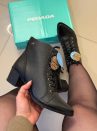 bota pegada verona bico fino couro 280503 preto preto