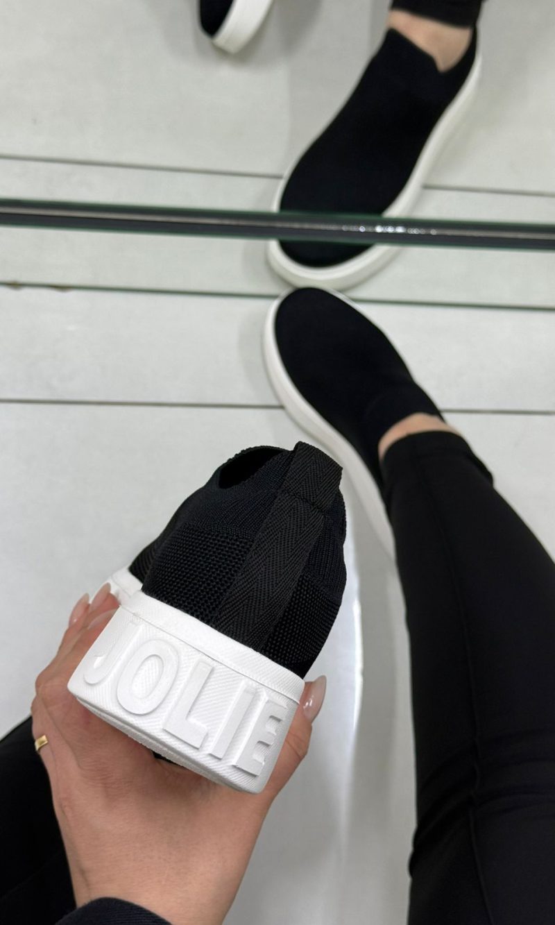 tênis petite jolie start preto/sola branco pj7582