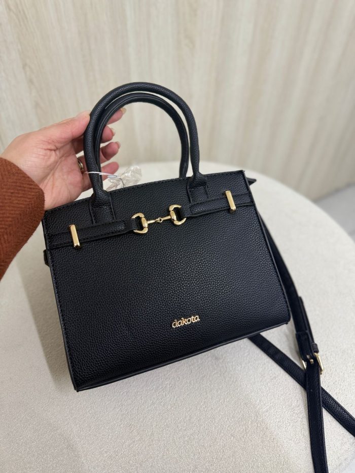 bolsa dakota preta clássica com alça transversal