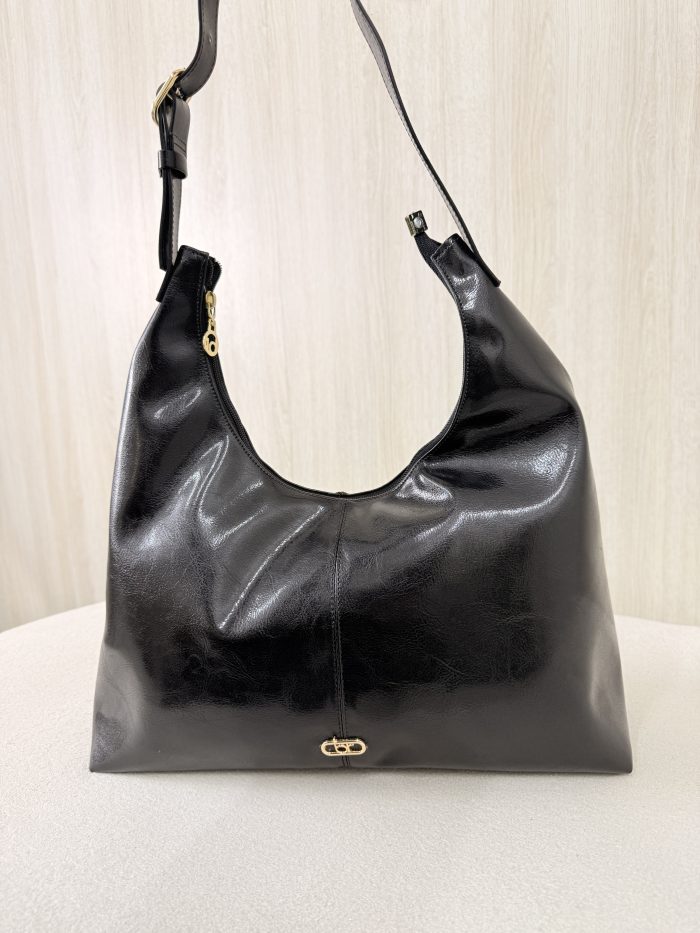 bolsa hobo beira rio preta com alça ajustável bolsa hobo beira rio preta com alça ajustável