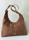 bolsa hobo beira rio camurça marrom