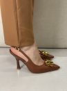 scarpin vizzano slingback marrom