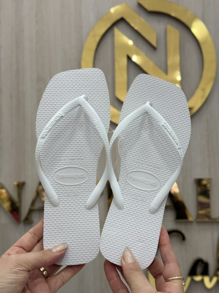 chinelo havaianas top branco