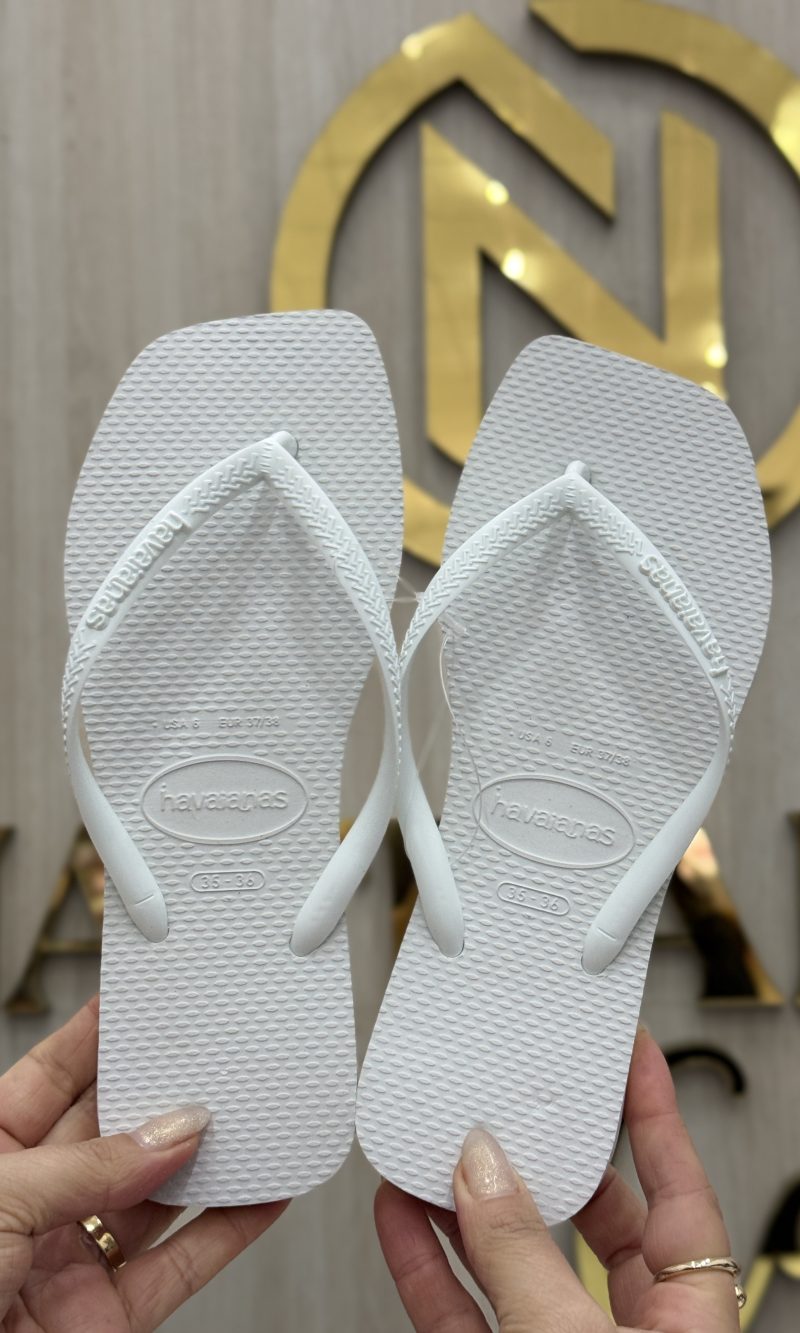 chinelo havaianas top branco