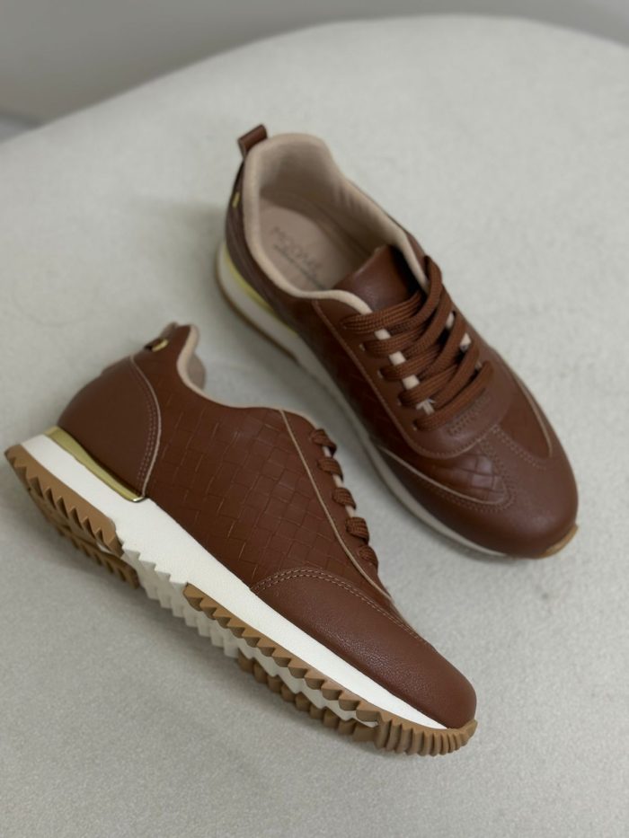 tênis casual feminino modare marrom tênis casual feminino modare marrom