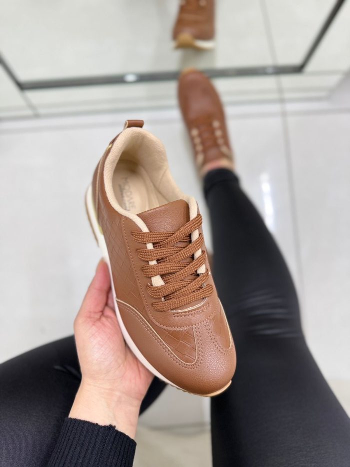 tênis casual feminino modare marrom tênis casual feminino modare marrom