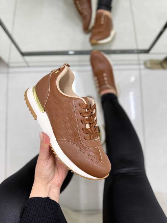 tênis casual feminino modare marrom tênis casual feminino modare marrom