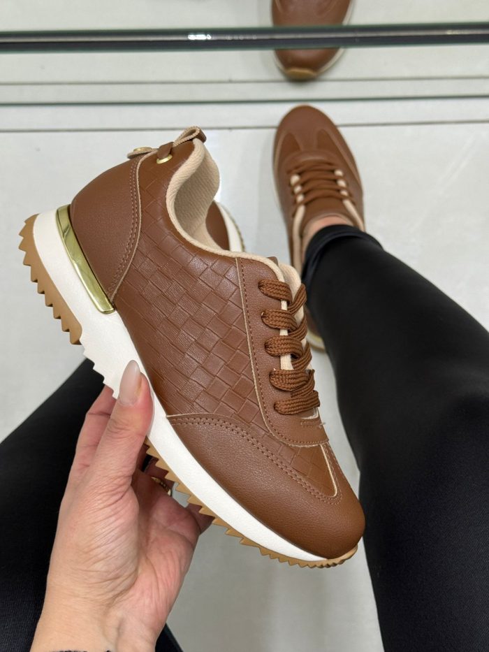 tênis casual feminino modare marrom tênis casual feminino modare marrom