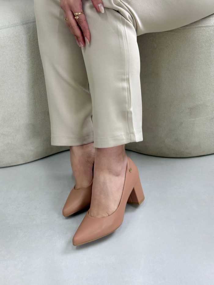 scarpin vizzano nude salto bloco scarpin vizzano nude salto bloco