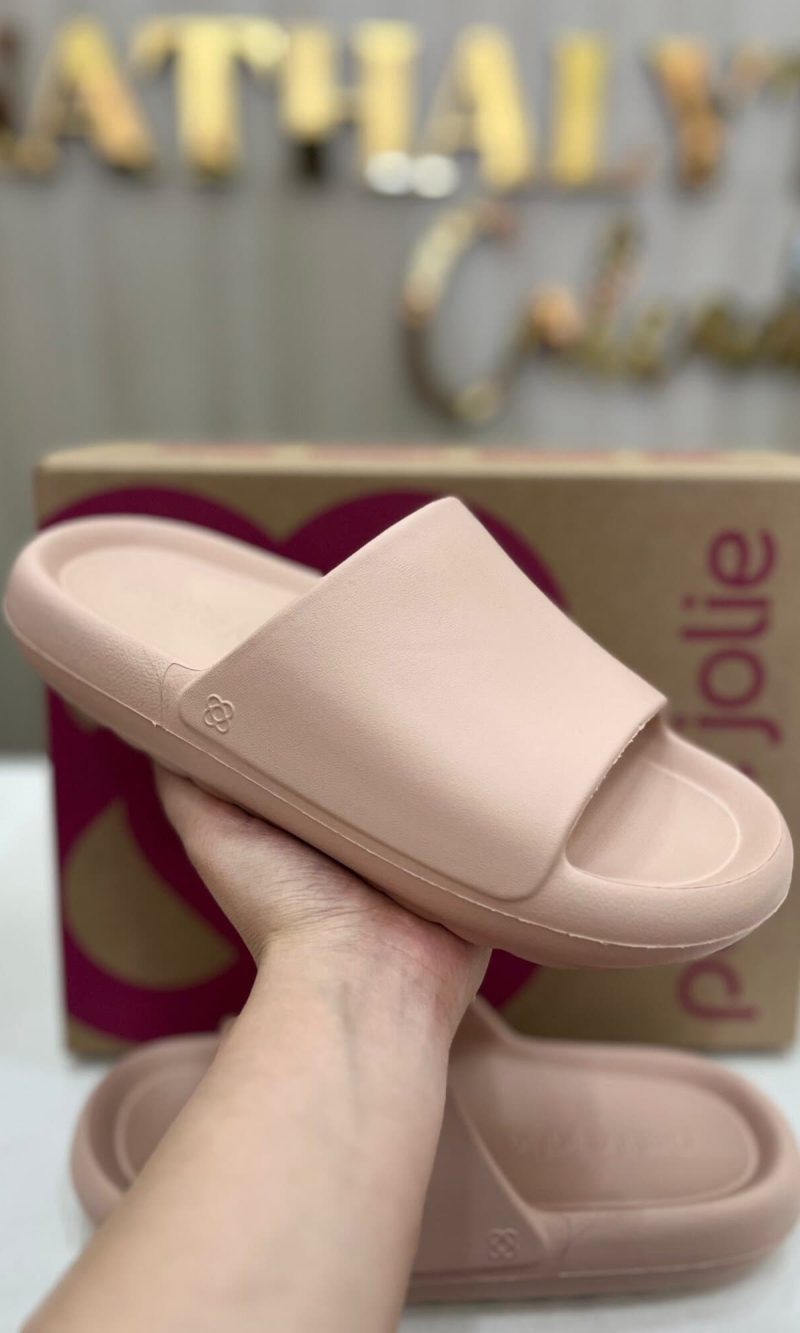 sandália slide plataforma feminina petite jolie caramelo