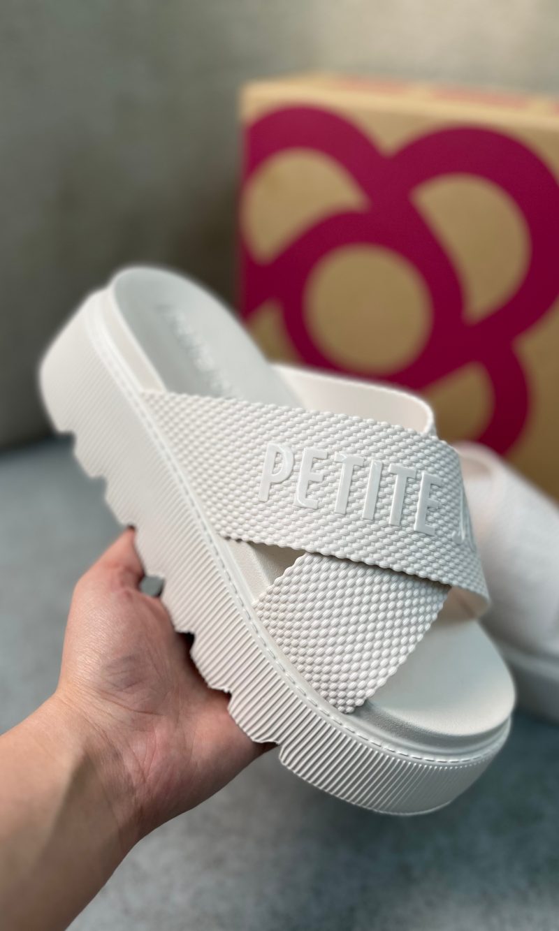 sandália slide plataforma feminina petite jolie caramelo