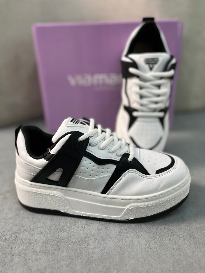 tênis via marte branco com detalhes caramelo tênis via marte branco com detalhes caramelo