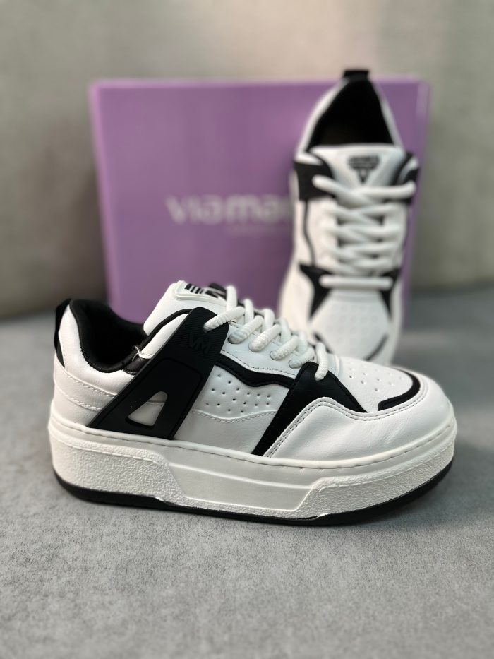 tênis via marte branco com detalhes caramelo tênis via marte branco com detalhes caramelo