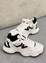 tênis chunky via marte branco com detalhes pretos