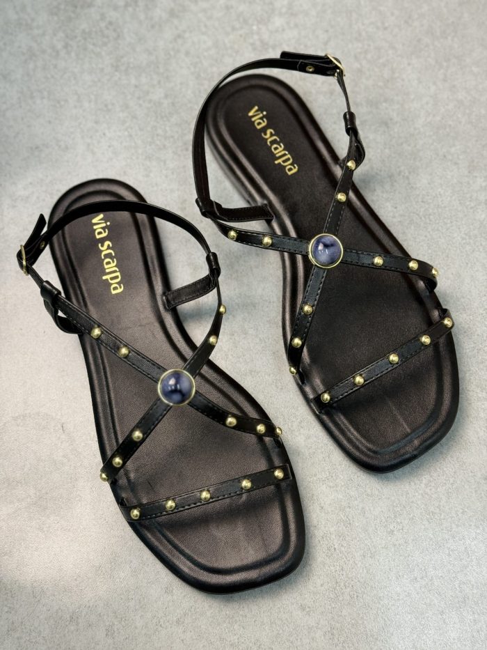 rasteirinha via scarpa preta rasteirinha via scarpa preta