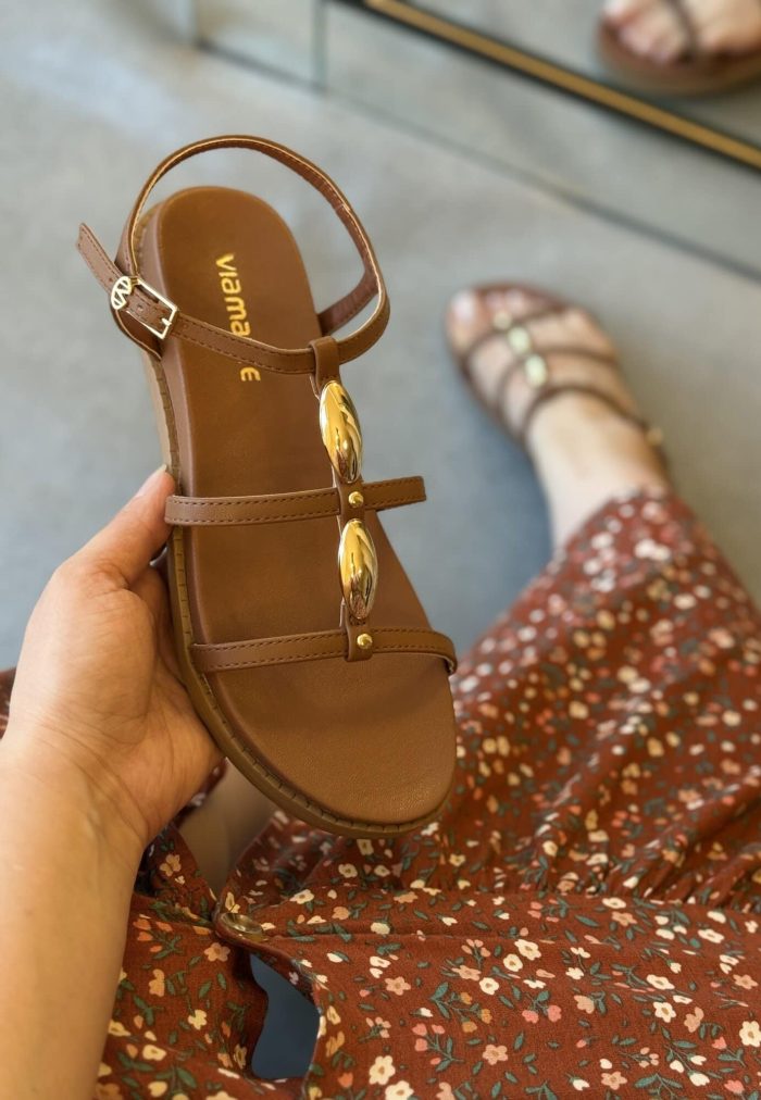 papete modare ultraconforto marrom com tiras duplas