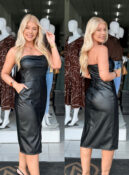 vestido tomara que caia courino