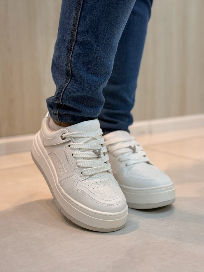 tênis casual via marte plataforma branco tênis casual via marte plataforma branco