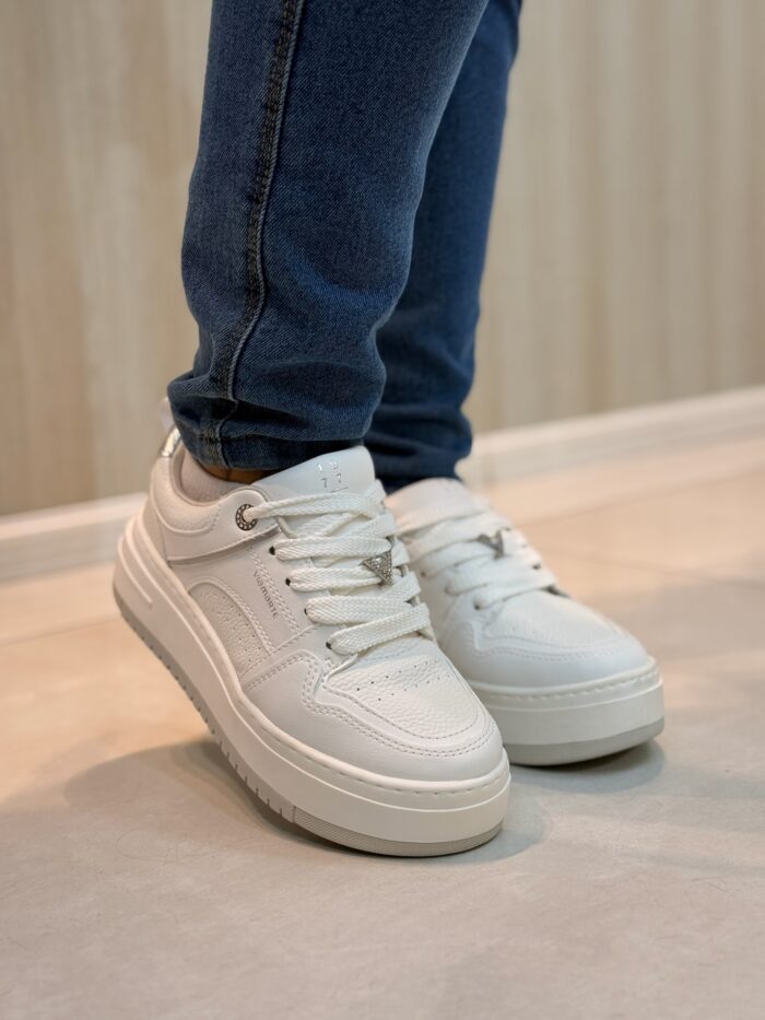tênis casual via marte plataforma branco tênis casual via marte plataforma branco