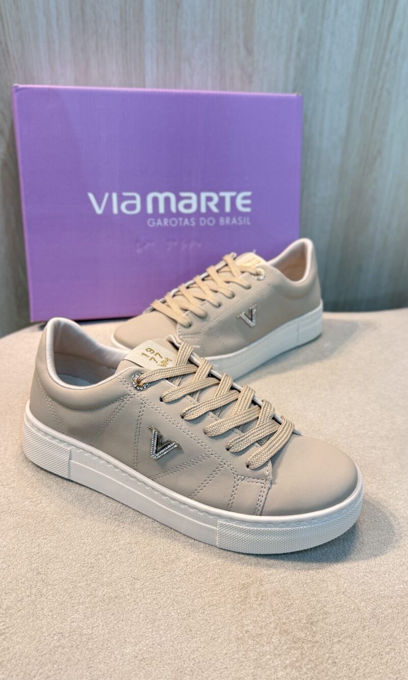 tênis casual via marte bege