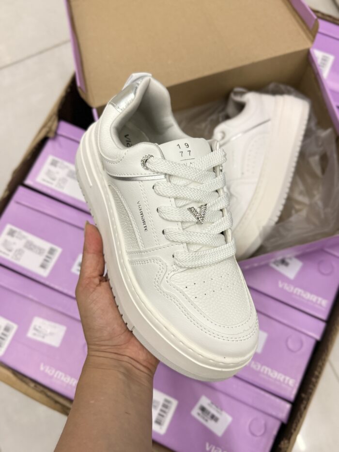 tênis casual via marte plataforma branco