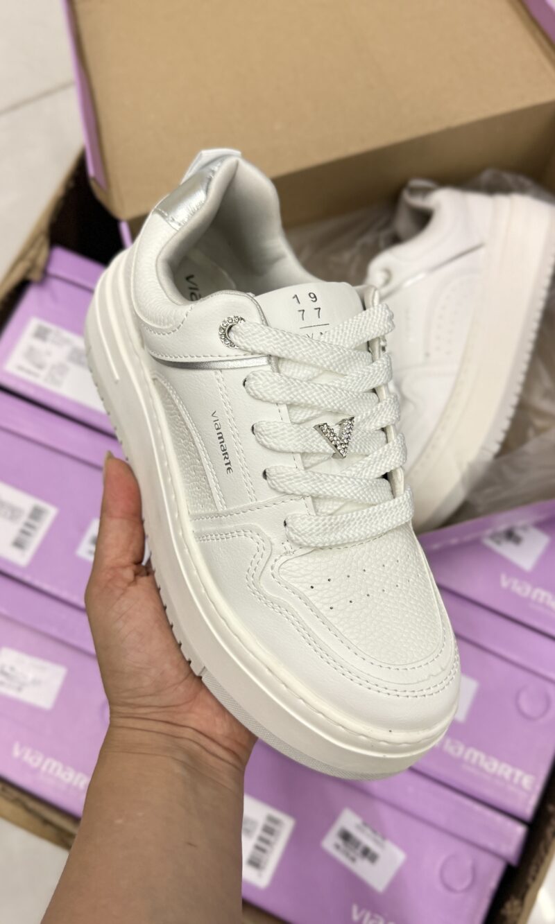 tênis casual via marte plataforma branco
