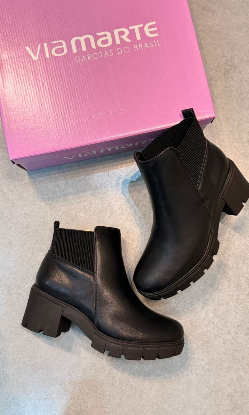 bota coturno via marte preta tratorada feminina bota coturno via marte preta tratorada feminina