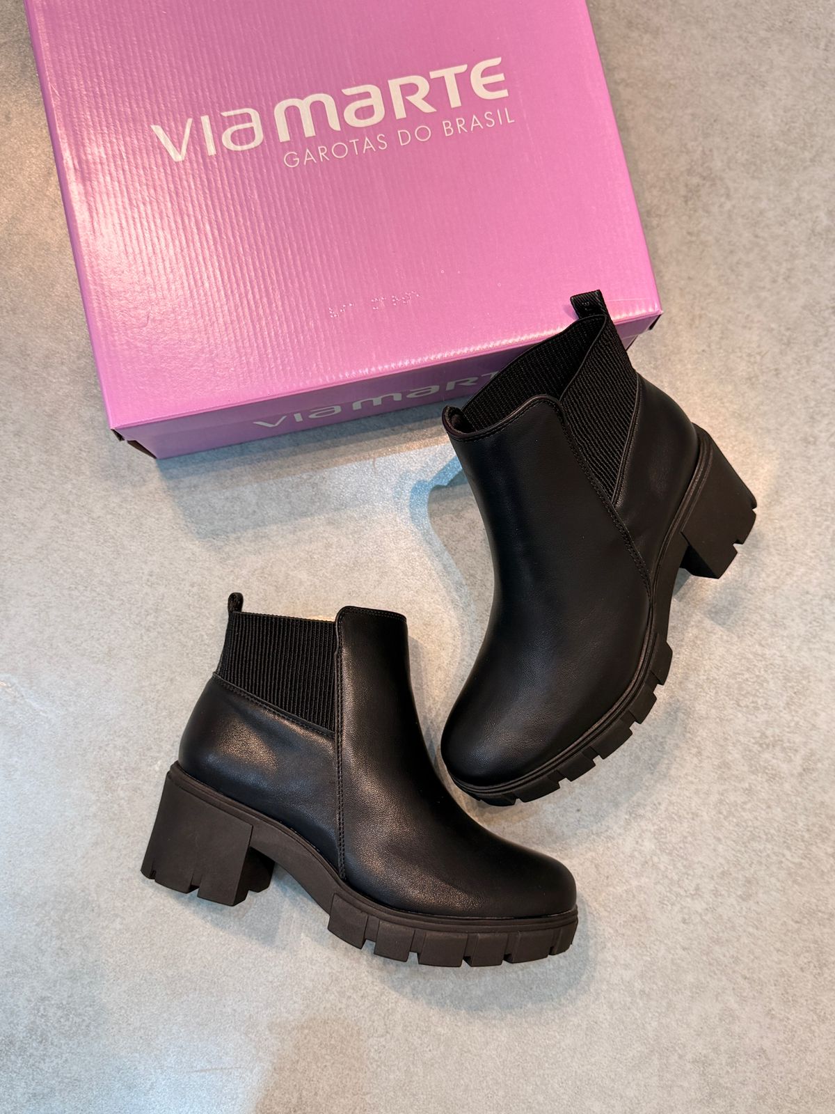 bota coturno via marte preta tratorada feminina bota coturno via marte preta tratorada feminina