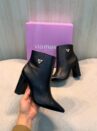 bota ankle boot via marte preta de salto alto