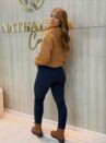 calça térmica feminina cáqui super conforto com cinto